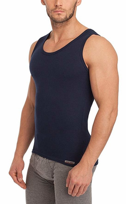 Sesto Senso Herren Tank Top – Klassisches Baumwollunterhemd, Weich und Bequem, Perfekte Passform, Ideal für Alltag und Freizeit, Blau