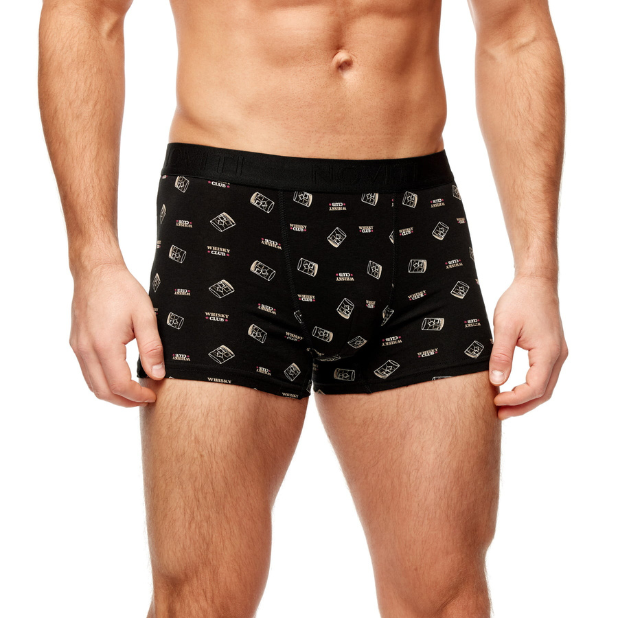 Herren Boxershorts Whisky Club schwarz
