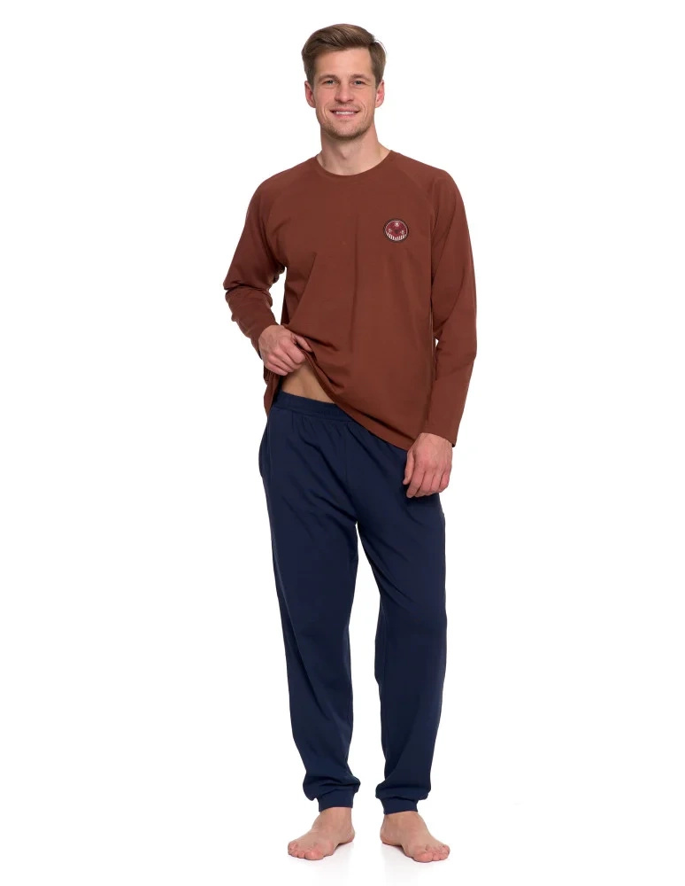 Men's long sleeve pajamas 12121