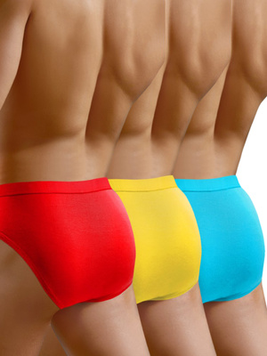 Herrenslips SM03 Blau Gelb Rot