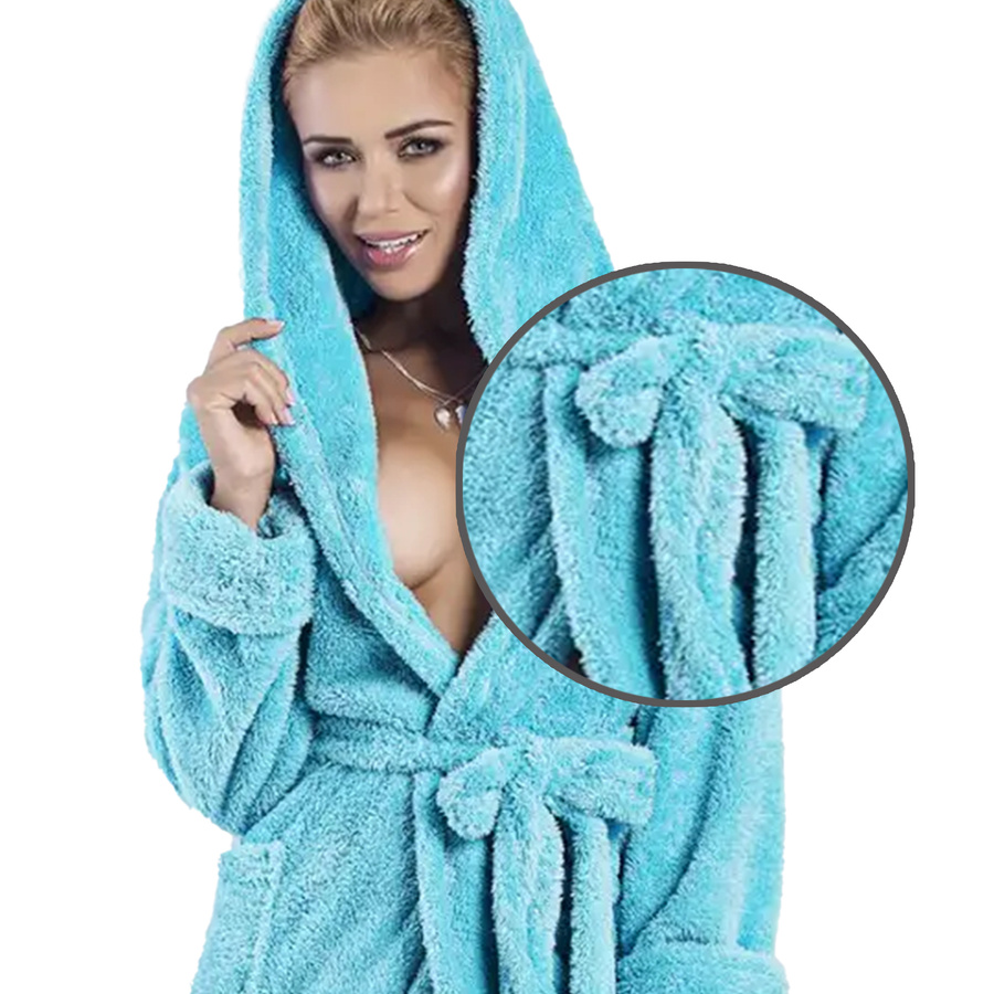 Bademantel Serie Langer Puch Turkus