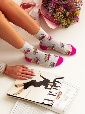 Gemusterte Socken Day Of Mommy Geschenk Milena