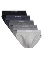 Atlantic Herren Slipy Sport – Baumwoll-Unterwäsche, Bequem & Elastisch, 5er Pack, Schwarz, Herbst/Winter 2025 Kollektion