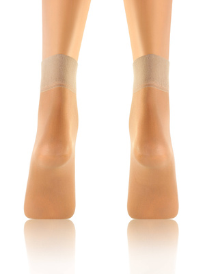 Sesto Senso Damen Skarpetki Rajstopowe Emi – Hochwertige, Strapazierfähige Strumpfsocken, Poliamid & Elastan, Komfortabler Bund, Ohne Verstärkung, Ideal für Offene Schuhe, One Size, Beige & Schwarz, 2er Pack