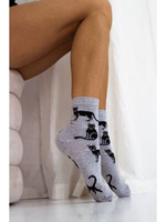 Damensocken Cats, Farbe Braun, Größe 37-41