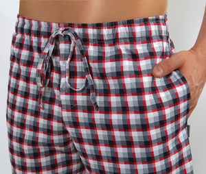 Herrenschlafanzug Kurzarm Kurze Hose Blau