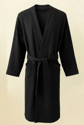 Bathrobe Waffle Black