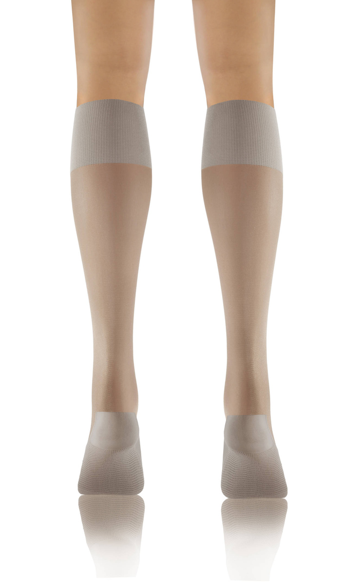 Sesto Senso Damen Podkolanówki – Massierende Sohle, 20 Den, Poliamid-Elastan Mix, Nicht-Drückend, Unterstützt Durchblutung, Elegant Halbtransparent, 3er Pack, Schwarz