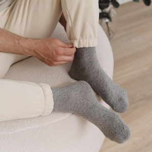 Socken Serie 093 Hahnentritt Grau