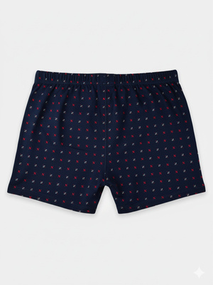 Men's Loose Boxer Shorts with Buttons Black