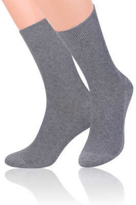 Cotton Non-Pressure Socks Art. 018 Grey Mélange