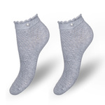 DAMEN DURCHBROCHENE SOCKEN MIT PERLE MILENA LIGHT MELANGE