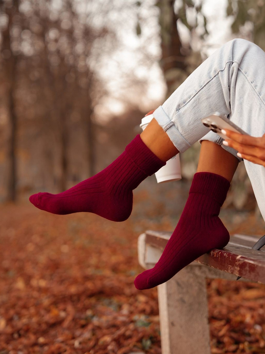 Damen-Wollsocken Serie 1580 Rot