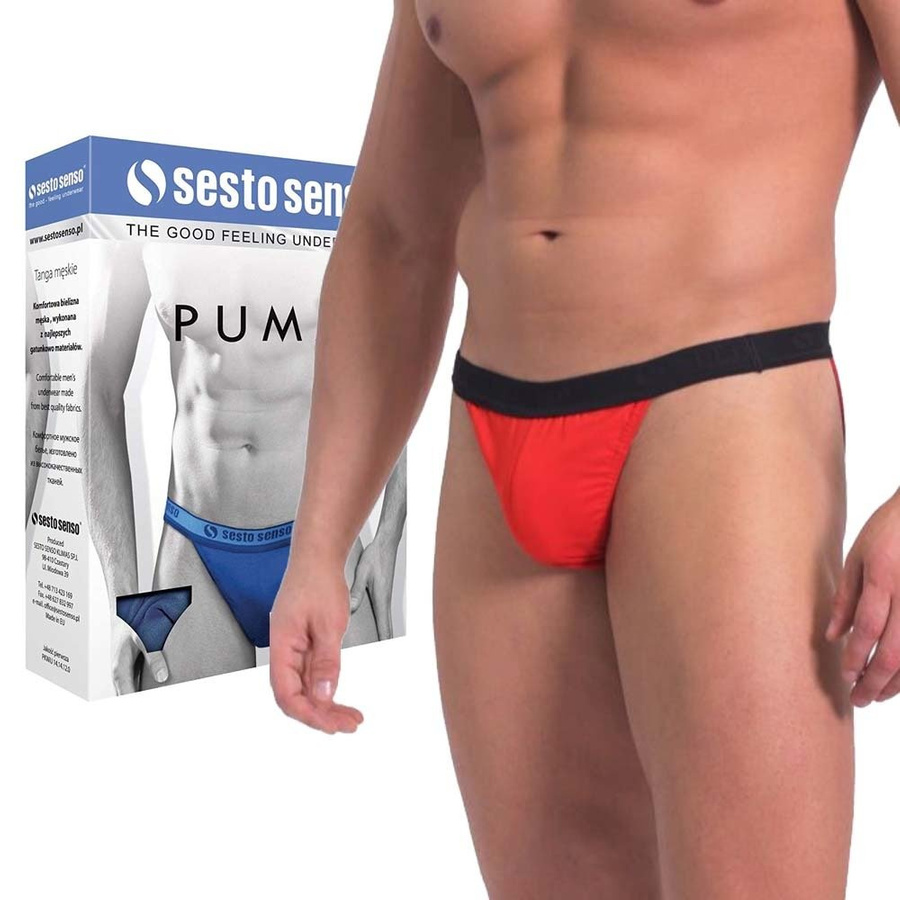 Men's Red Tanga Cotton Briefs