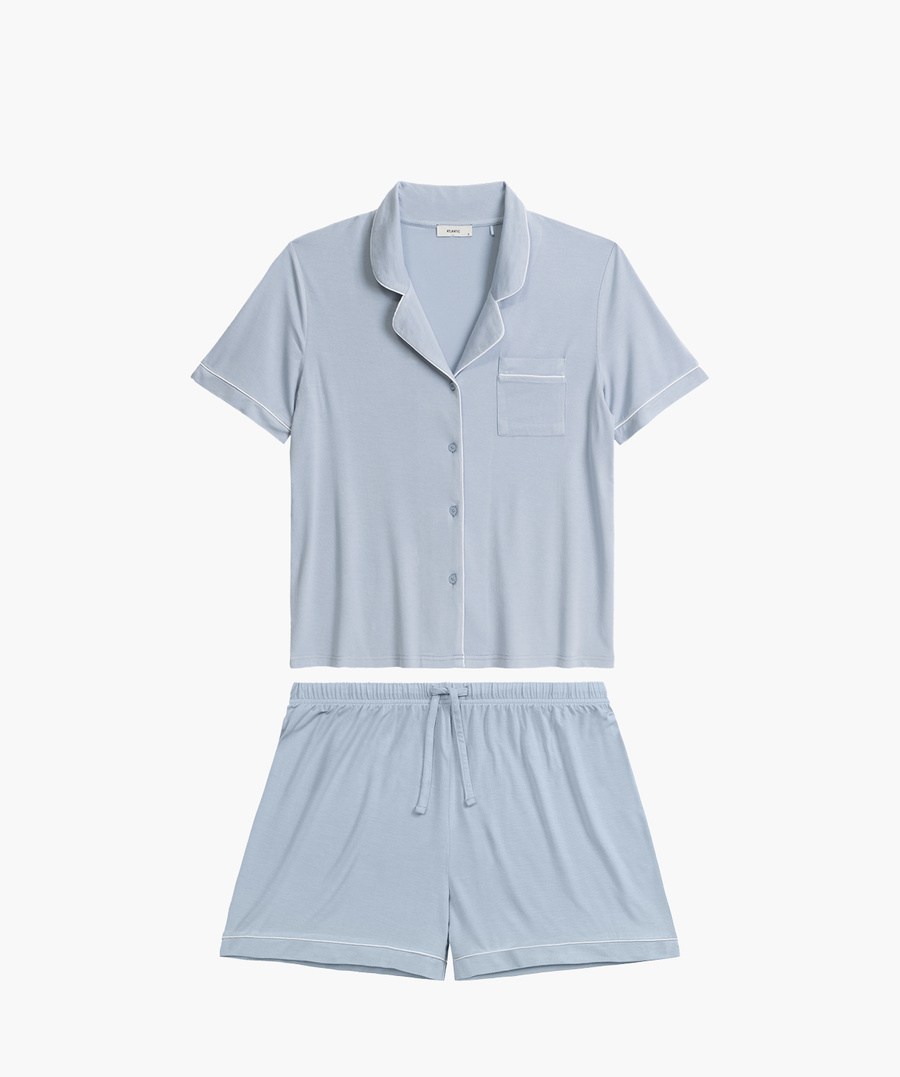 Damen Pyjama Nlp-496 Blau Rosa