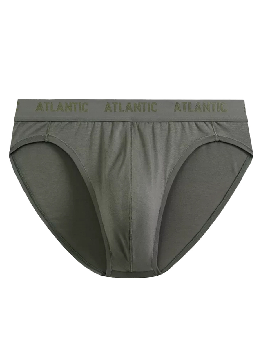Atlantic Herren Slips – Bequeme Sportunterwäsche aus Modal und Pima Baumwolle, Elastischer Bund, Atmungsaktiv, Grün/Grau/Beige, Frühling/Sommer 2025 Kollektion