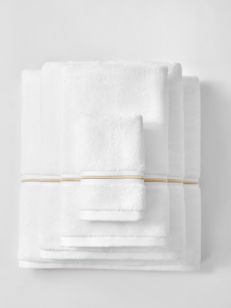 Towel Libre White/Gold Trim