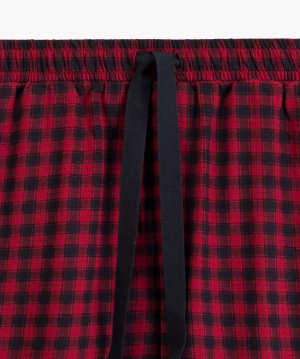 Herren Schlafanzug Serie Nmp-394 Grau Rot