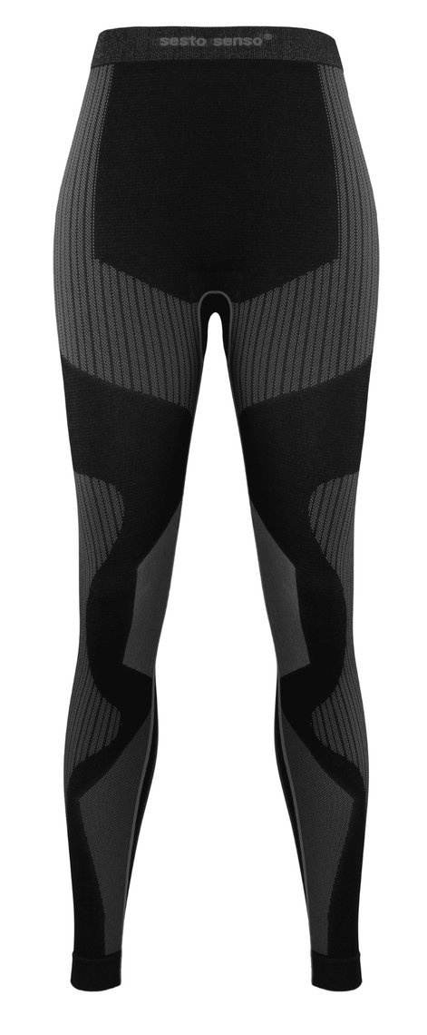 Sesto Senso Damen Thermo Leggings – Thermoaktive Sporthose aus Poliamid, Atmungsaktiv und Elastisch, Ideal für Winteraktivitäten, Grafit, Für Frauen