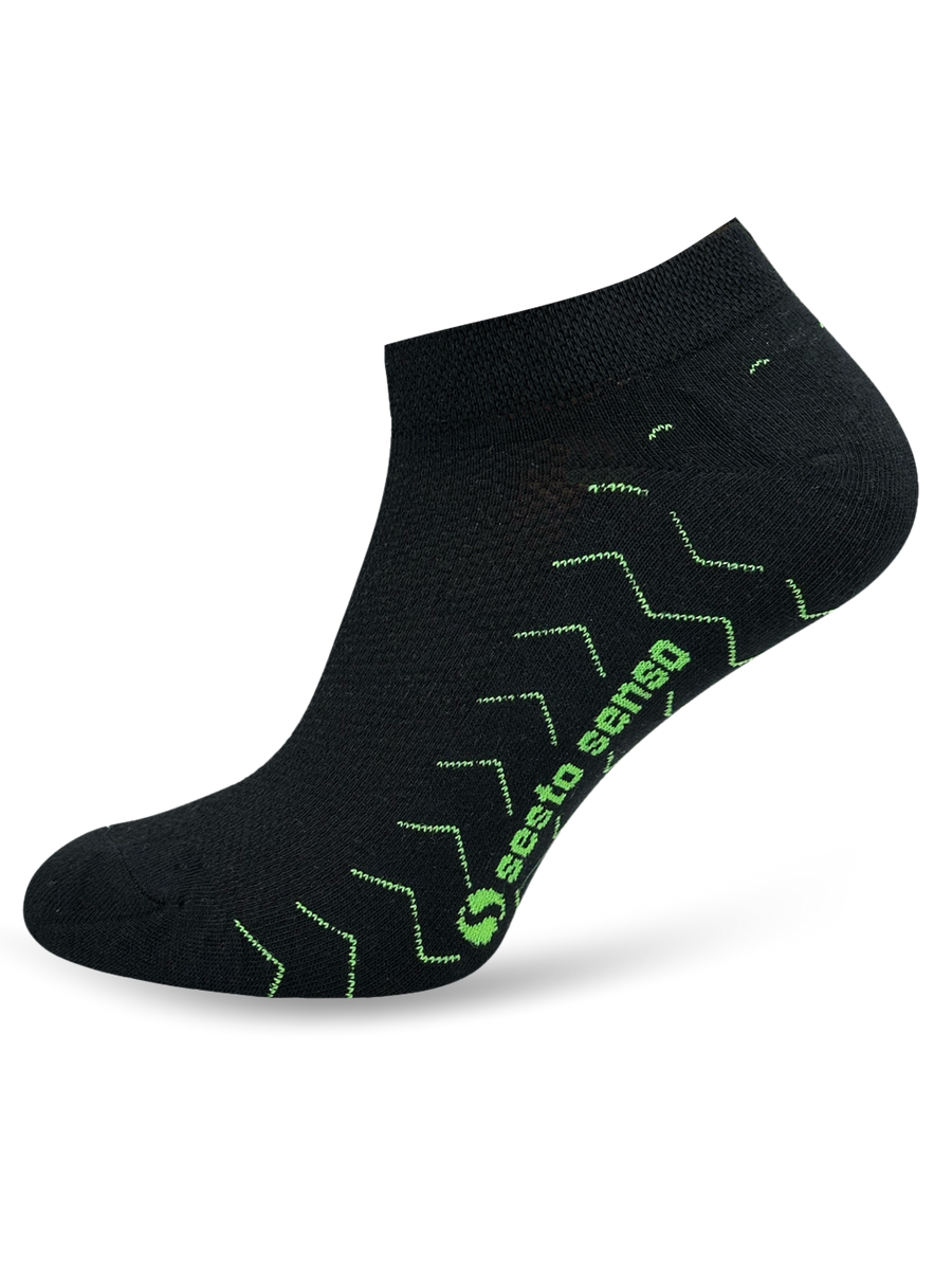 Sneaker-Socken Serie P73 Grün, Schwarz