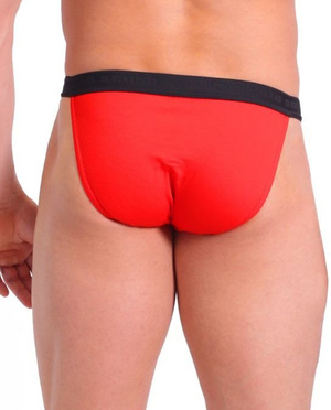 Men's Red Tanga Cotton Briefs