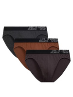 Men's Briefs 3-Pack Brown/Gray