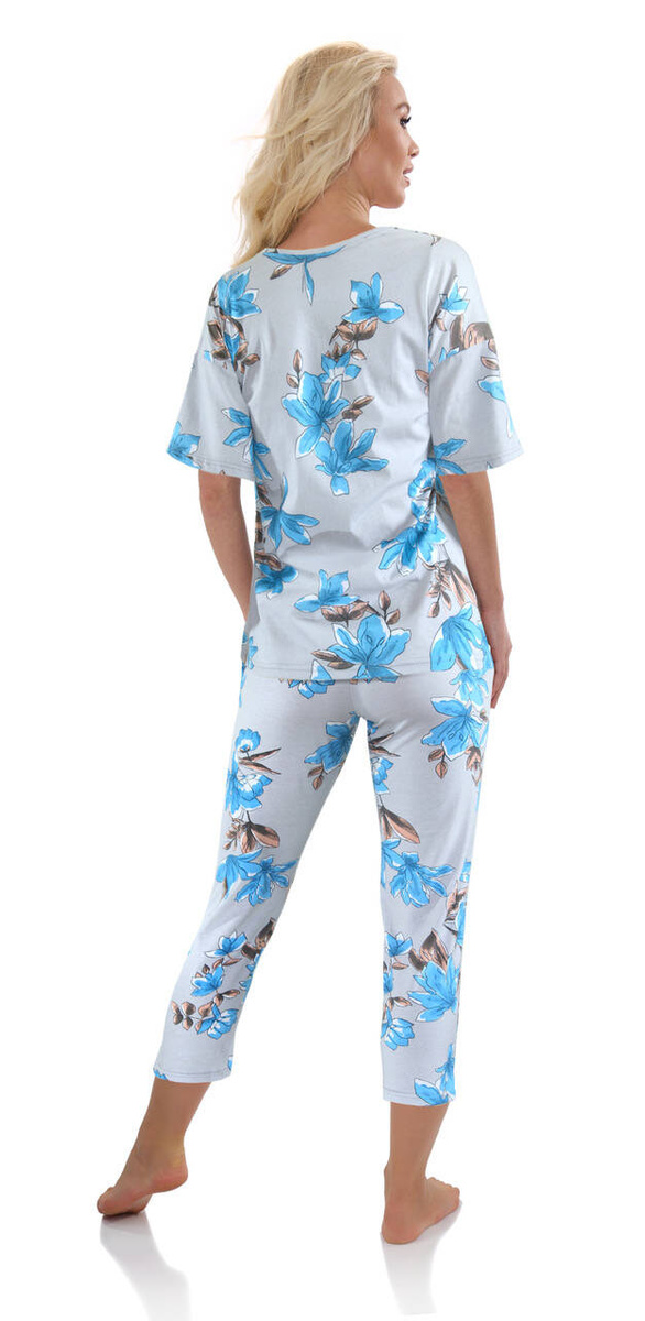 Damenpyjama Serie Blau