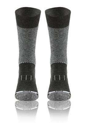 Sesto Senso Trekking Winter Wollsocken – Warme, Atmungsaktive Trekking-Socken mit Verstärkungen, Antibakteriell, Für Herren und Damen, Grau/Mehrfarbig, Ideal für Herbst/Winter Outdoor-Aktivitäten und Sport