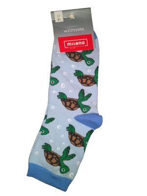 Bunte Damensocken mit lustigen Mustern Milena