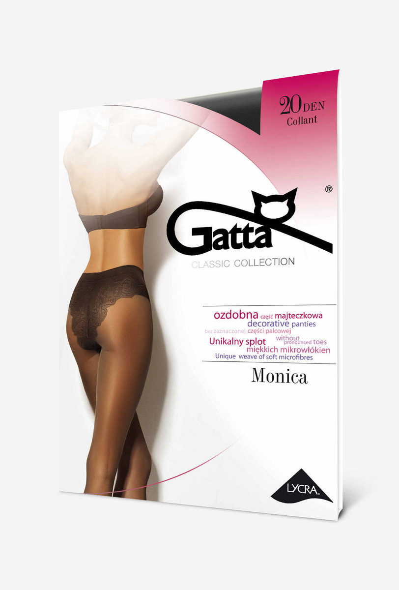 Rajstopy damskie z koronkową częścią majteczkową MONICA 20 den Gatta