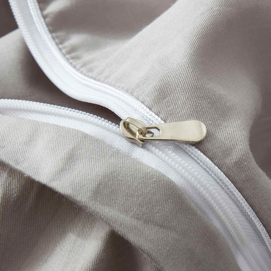 Bettwäsche Satin Queen Premium Grau