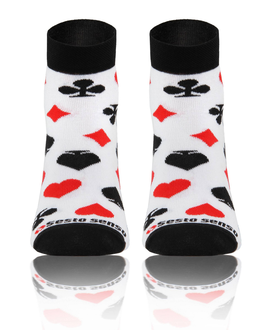 Sesto Senso Herren Skarpetki Finest Cotton – Bunte Baumwollsocken mit Kartenmuster, Komfortable Flache Nähte, Atmungsaktiv, Für Alltag und Elegante Outfits, Mehrfarbig, Über Knöchel