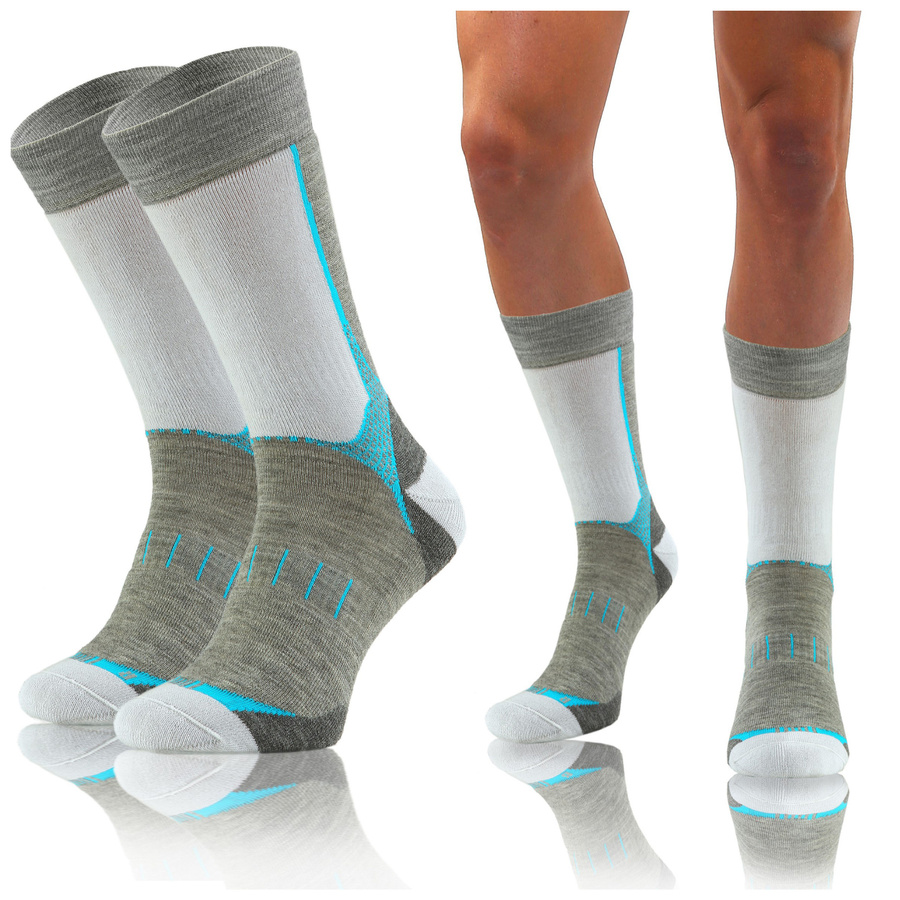 Șosete de lână Trekking Winter Gri Multicolor