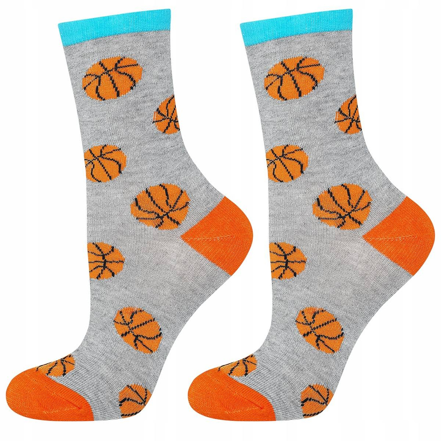 Graue SOXO GOOD STUFF Basketball-Socken für Kinder 