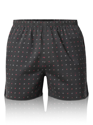 Herren Loose Boxershorts mit Knöpfen Schwarz