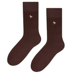 Farbige Herren Logo Socken Braun Mehr Mode