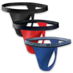 Herren-Strings STM01 Schwarz/Rot/Blau