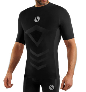 Kurzarmshirt Herren Thermo Active Schwarz