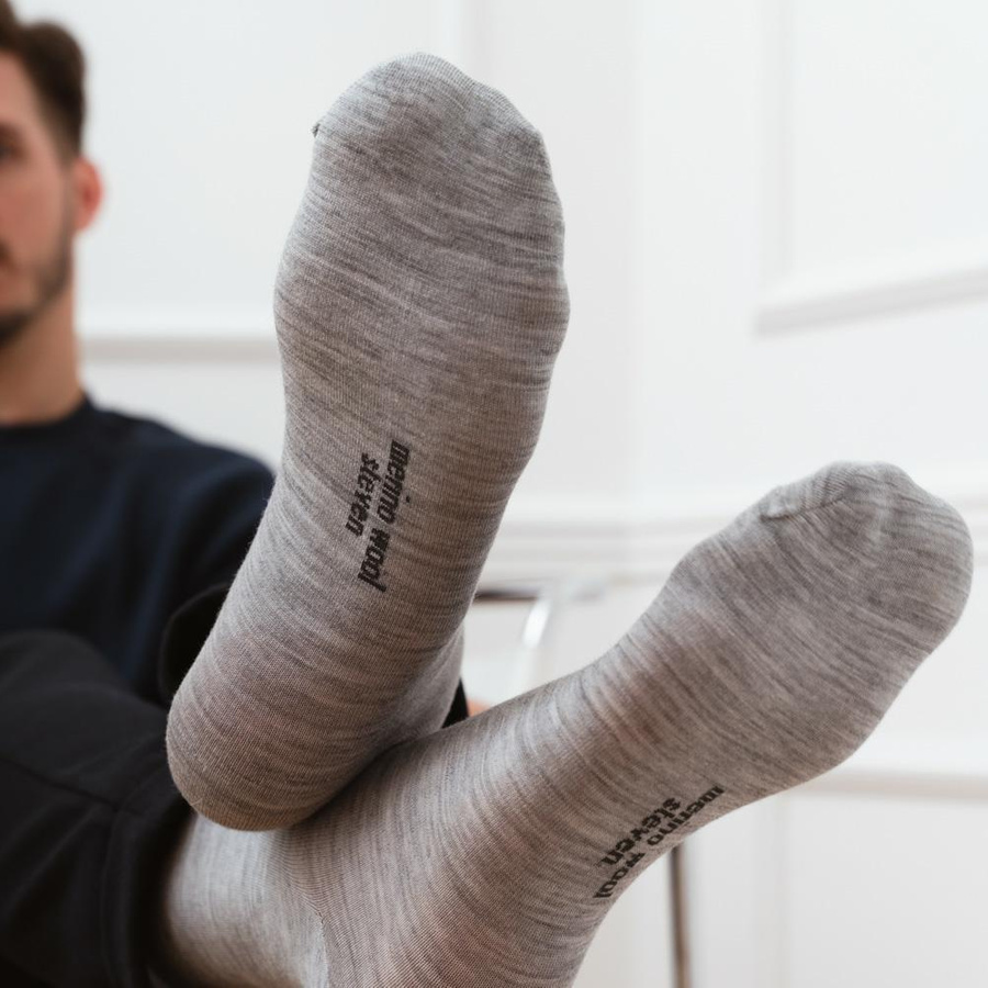 Skarpety męskie wykonane z wełny merynosów Art. 130 Steven
