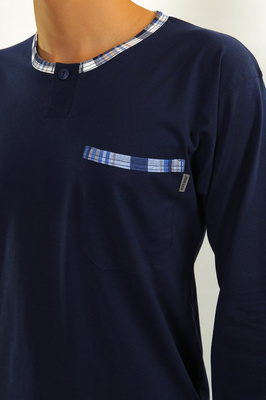 Schlafanzug Herren Serie Blau