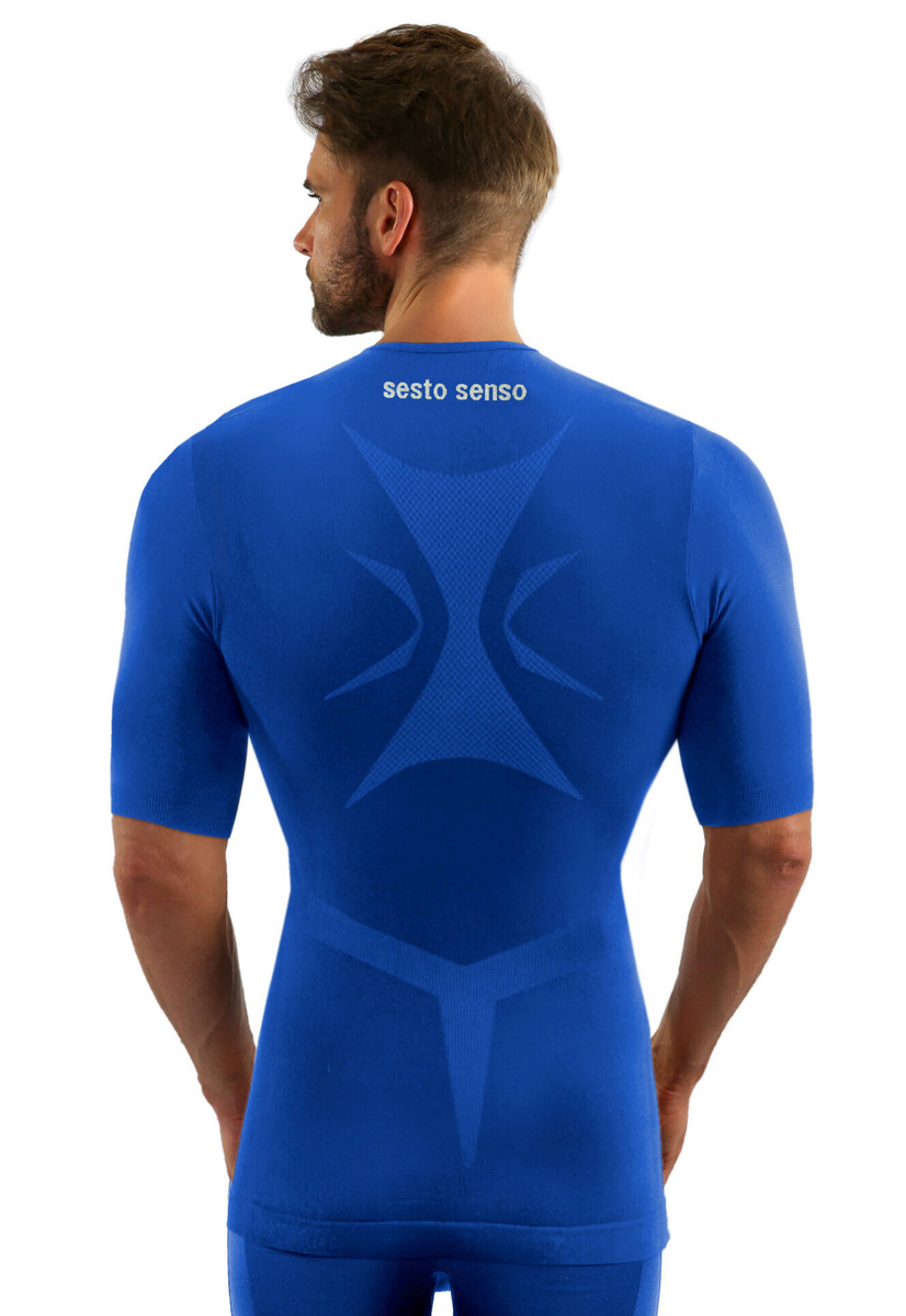 Kurzarmshirt Herren Thermo Active Kobaltblau