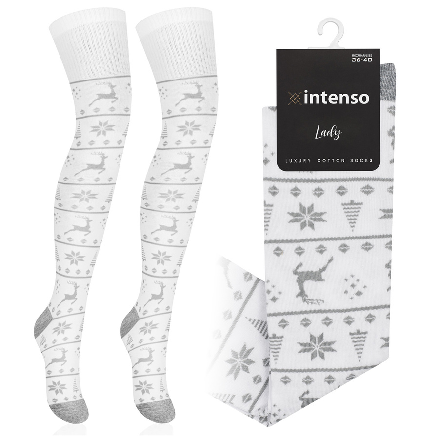 Kniehohe Socken Damen Serie Weihnachtsmuster Art. 372