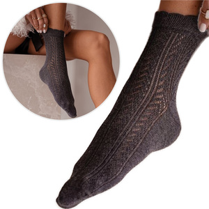 Durchbrochene Socken in Fischgrätmuster für Frauen