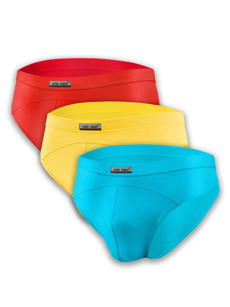 Herrenslips SM03 Blau Gelb Rot