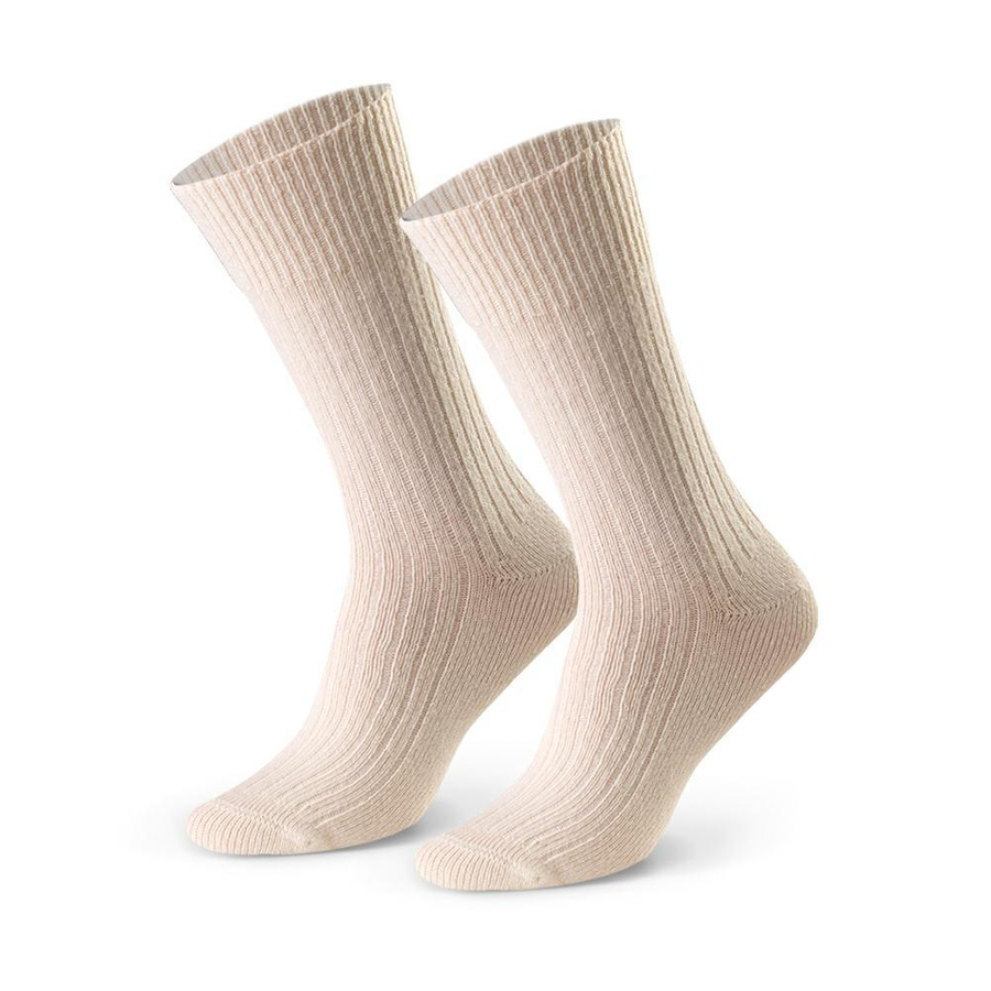 Socken Serie Streifen Ecru