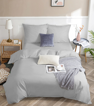 Lenjerie de pat Satinată Gri deschis