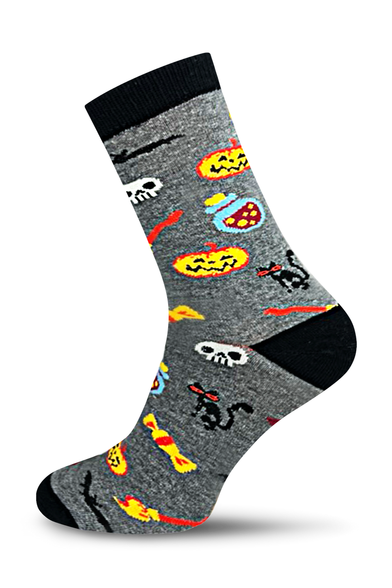 5X Bunte Herrensocken für Halloween