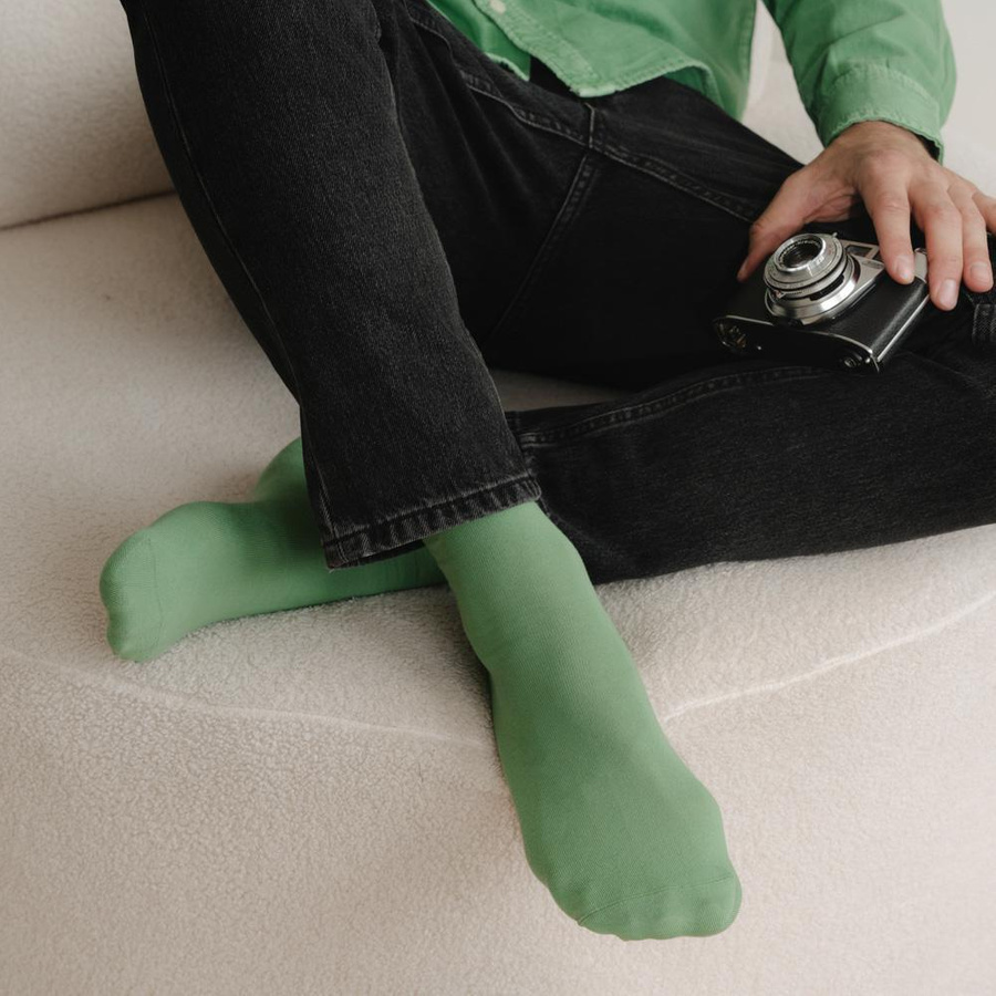 Socken Herrlich Serie Dünn Einfach Hellgrün