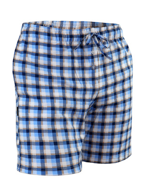 Schlafshorts Milo 2 Blau Kariert