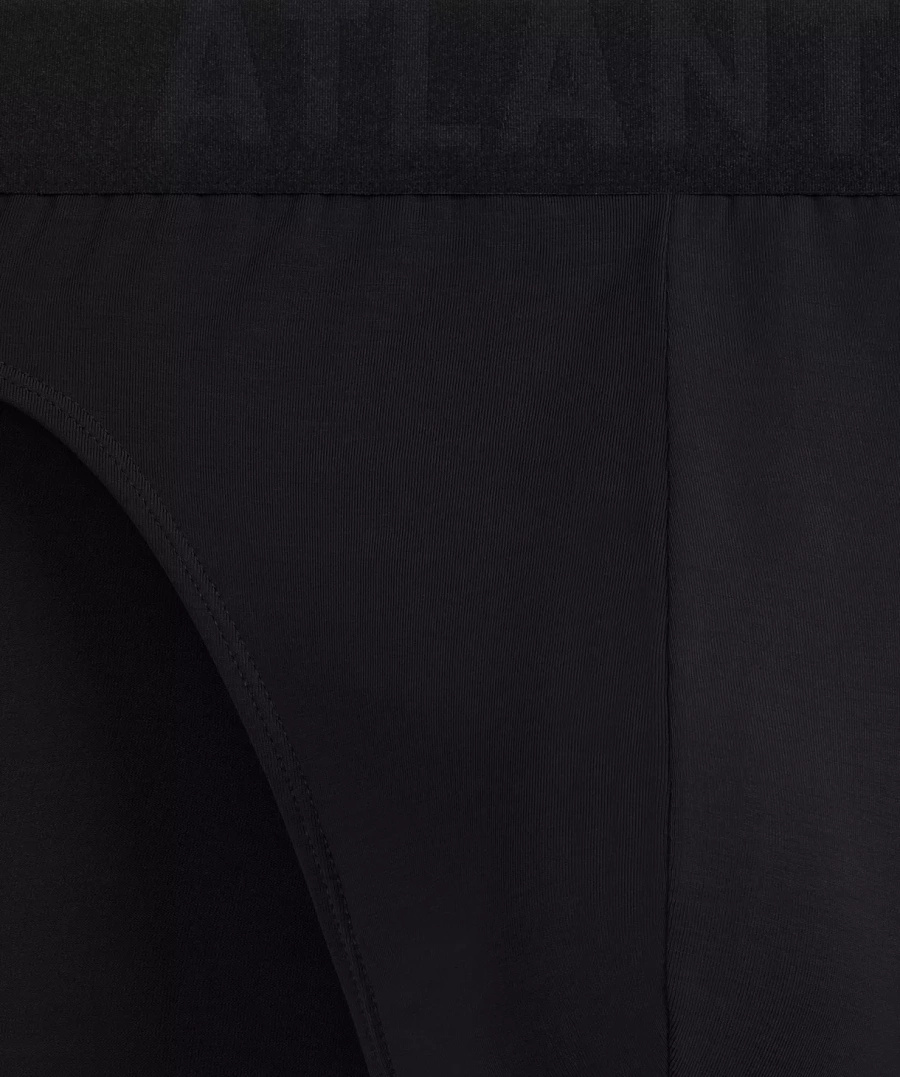 Atlantic Herren Sport Slips – Bequeme Mikromodal Unterwäsche, Atmungsaktiv und Flexibel, Schwarz, Frühjahr/Sommer 2025 Kollektion